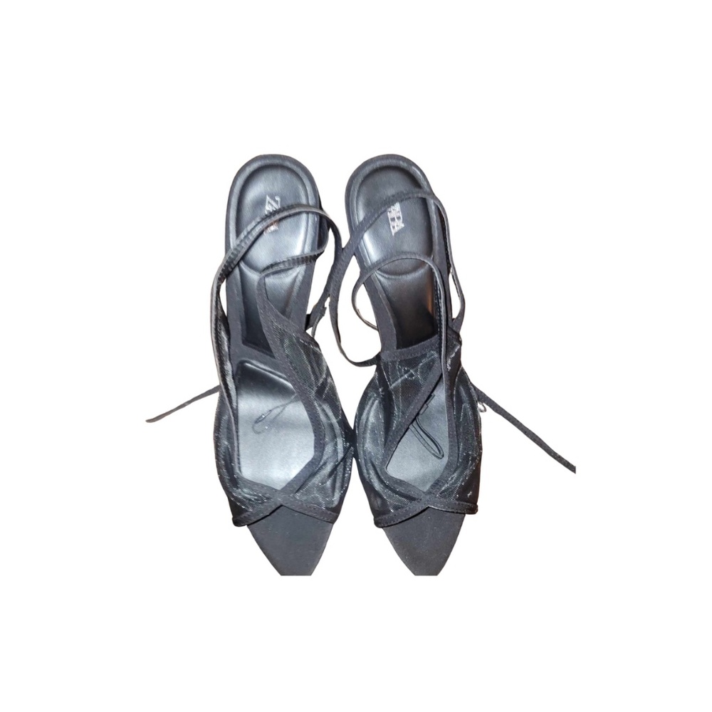 Zara Heeled Mesh Sandals w. Gladiator style Wrap Around Ankle Strap (NWOT) - Picture 5 of 6